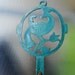 Mid Century Peacock Wall Hook Plaque Dayagi Israel Made of Brass and Baked Enamel