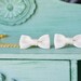 Cream Bows Gold Ear Cuff (Pair)