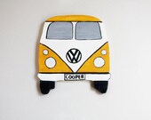 Nursery Wall Decor-  Volkswagen Bus Wall Name Plaque-Personalized