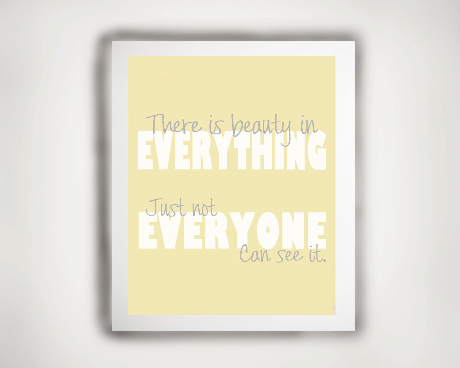 Nursery Art - Typography - Beauty Print- 8 x10