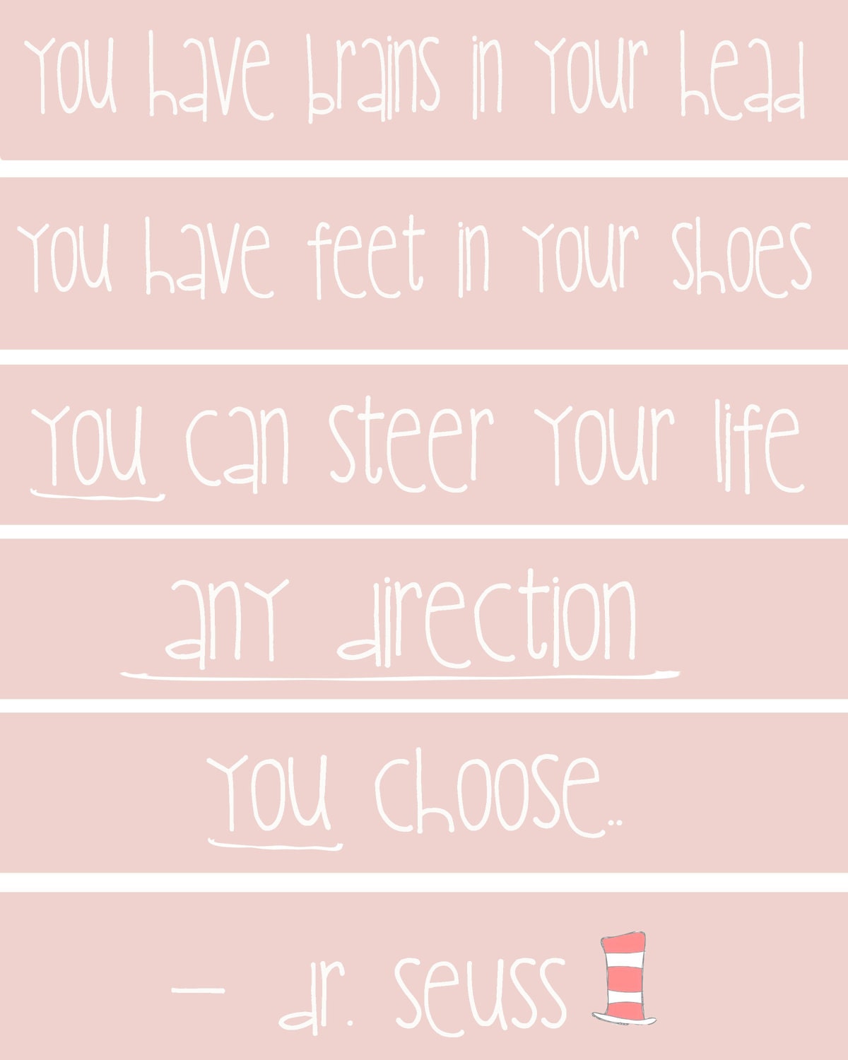 Nursery Wall Art - Dr. Seuss Print- 8 x10
