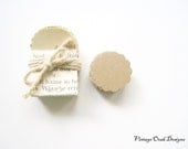 Mini Vintage Envelopes & Scalloped Gift Tags -- 50pc set -- Teeny and Tiny 1" Mini Vintage Envelopes