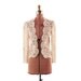 Vintage 1950's Sheer Mesh Floral Romantic Lace Cardigan Blouse S M