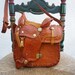 Leather Handbag Vintage Country Western Pouch Collectable Horse Saddle Bag