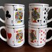 Set of 4 Vintage Playing Cards Mugs
