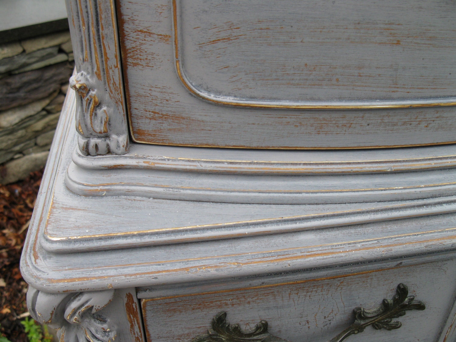 For Claire Chic and Shabby Silver Grey Tall Dresser / Chest of Drawers