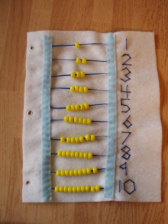 Counting felt quiet book page Age 3 and up