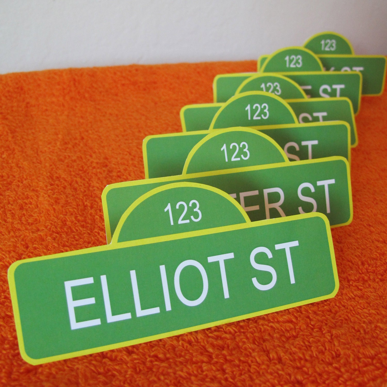 Sesame Street Name Tags, customized