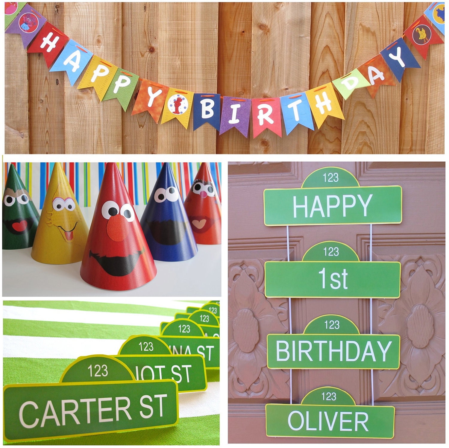 Set of 4, Sesame Street Printables