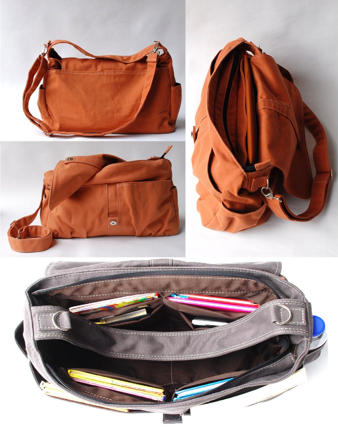 Fathers Day SALE 20% - Pico in Dark Grey (Water Resistant) Laptop / Messenger / tote / Diaper / Handbag / School / Travel / Wallet