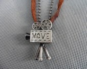 jewelry necklace women necklace man necklace real Leather necklace and alloy camera pendant  necklace XL-204