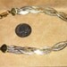 Italy Sterling Silver Braided Bracelet Vintage 1970's Signed Jewelry A1