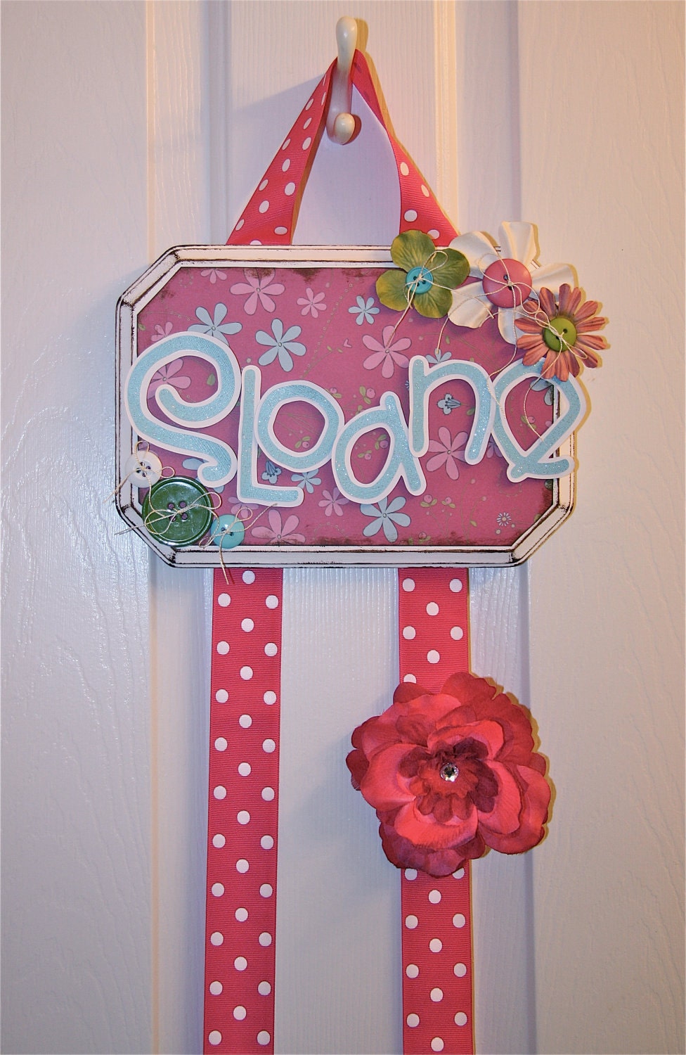 Bow Holder/ Custom Bow Holders/Hair Bow Holder/Ribbon Bow Holder Pink Delight & Sparkles Boutique Bow Holder