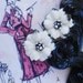 Summer Jewelry Enamel Flowers Black & White Enamel