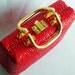 Rockabilly Red Box Purse Italy Woven