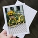Blank Greeting Cards, Note Cards, Post Cards - Yellow Bicycle