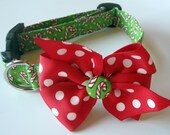 Candy Cane Dog Collar size Medium