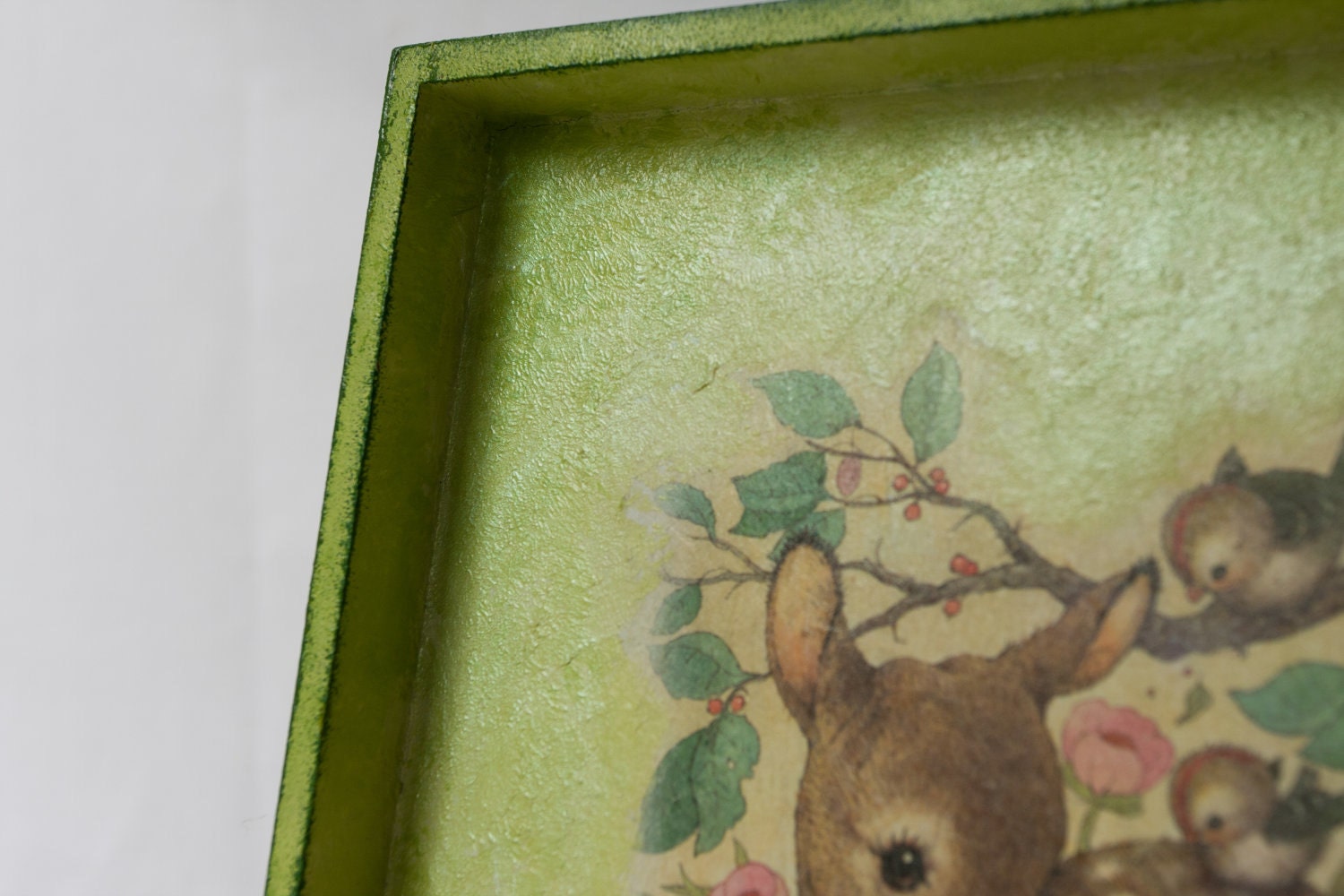 Deer Tea Box / Doe Whimsical Spring Forest Wooden tea box / Roe Decor / Woodland Animals / Mother's Day gift ohtteam