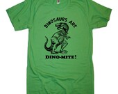 Mens Dinosaurs Are Dinomite T Rex Funny T Shirt - American Apparel Tshirt - XS S M L XL and XXL (28 Color Options)