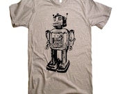 Mens Vintage Robot T Shirt - American Apparel Tshirt - XS S M L XL and XXL (28 Color Options)