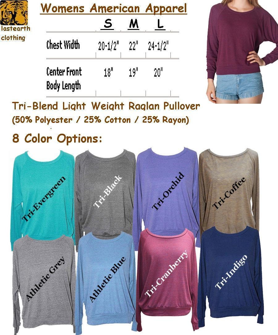 Womens Sweatshirt Dinosaurs Are Dinomite Tri-Blend Raglan Pullover - American Apparel - S M and L (8 Color Options)
