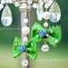 Vintage Inspired Kawaii Green Bow Earrings