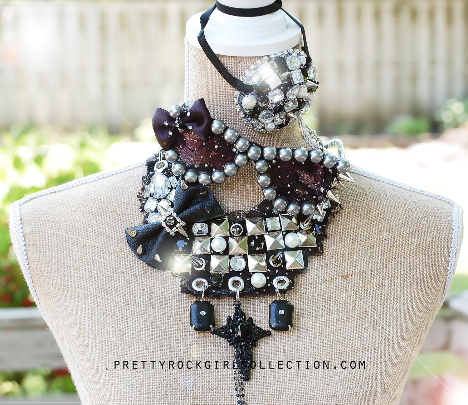 Custom TILA Eyepatch with spikes/rhinestones