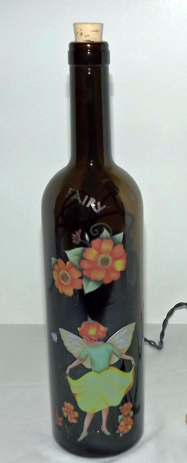 Unique Peach Fairy Bottle Accent Bar/Table Lamp/Light-NICE-Great Gift Idea