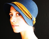 Navy & Gold Summer Cloche