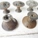7 Victorian Brass Ornate Drawer Cabinet Knob Pulls Handles