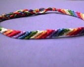 Gay Pride Rainbow Friendship Bracelet - Thin