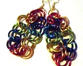 LGBT Gay and Lesbian Pride Rainbow Earrings Chainmalle Loops