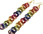 LGBT Gay Pride Rainbow Earrings Chainmalle Long