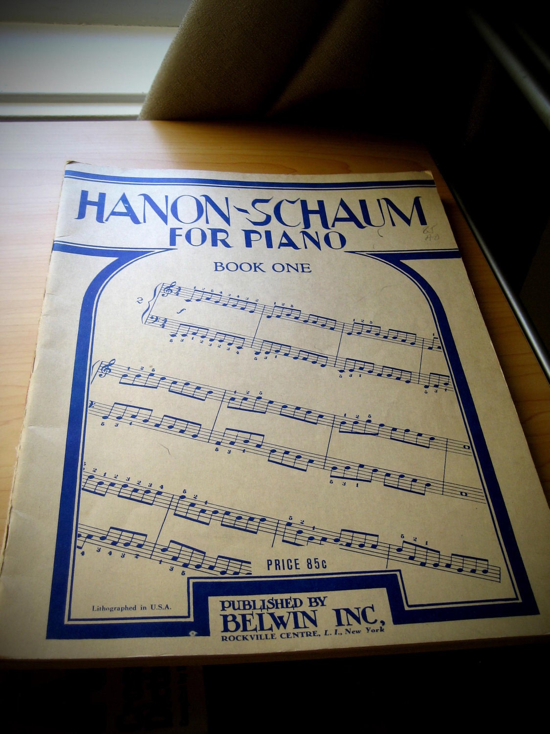 Hanon-Schaum For Piano, Book One - Vintage Piano Book