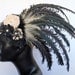 MADE TO ORDER Black & Cream Feather Headpiece