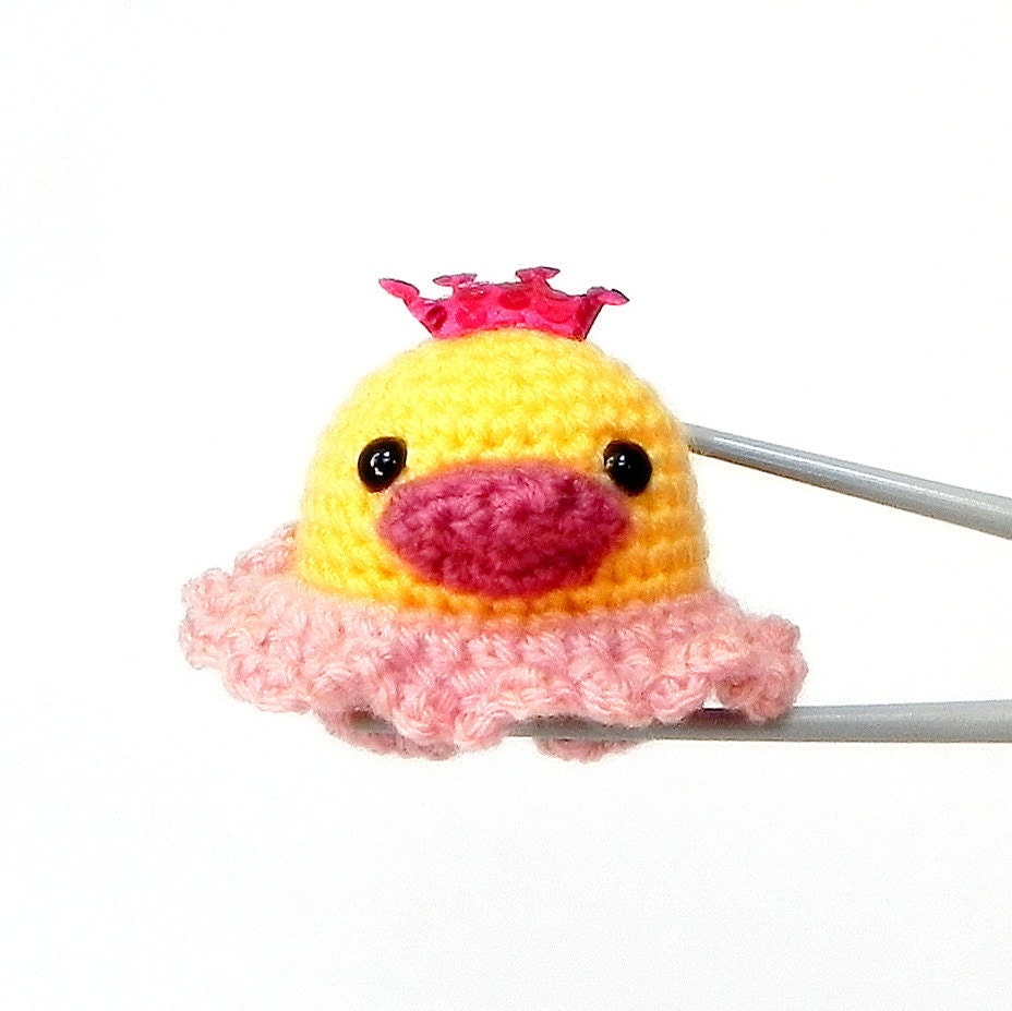Amigurumi duck mochi size toy doll - LIttle princess duckling MochiQtie