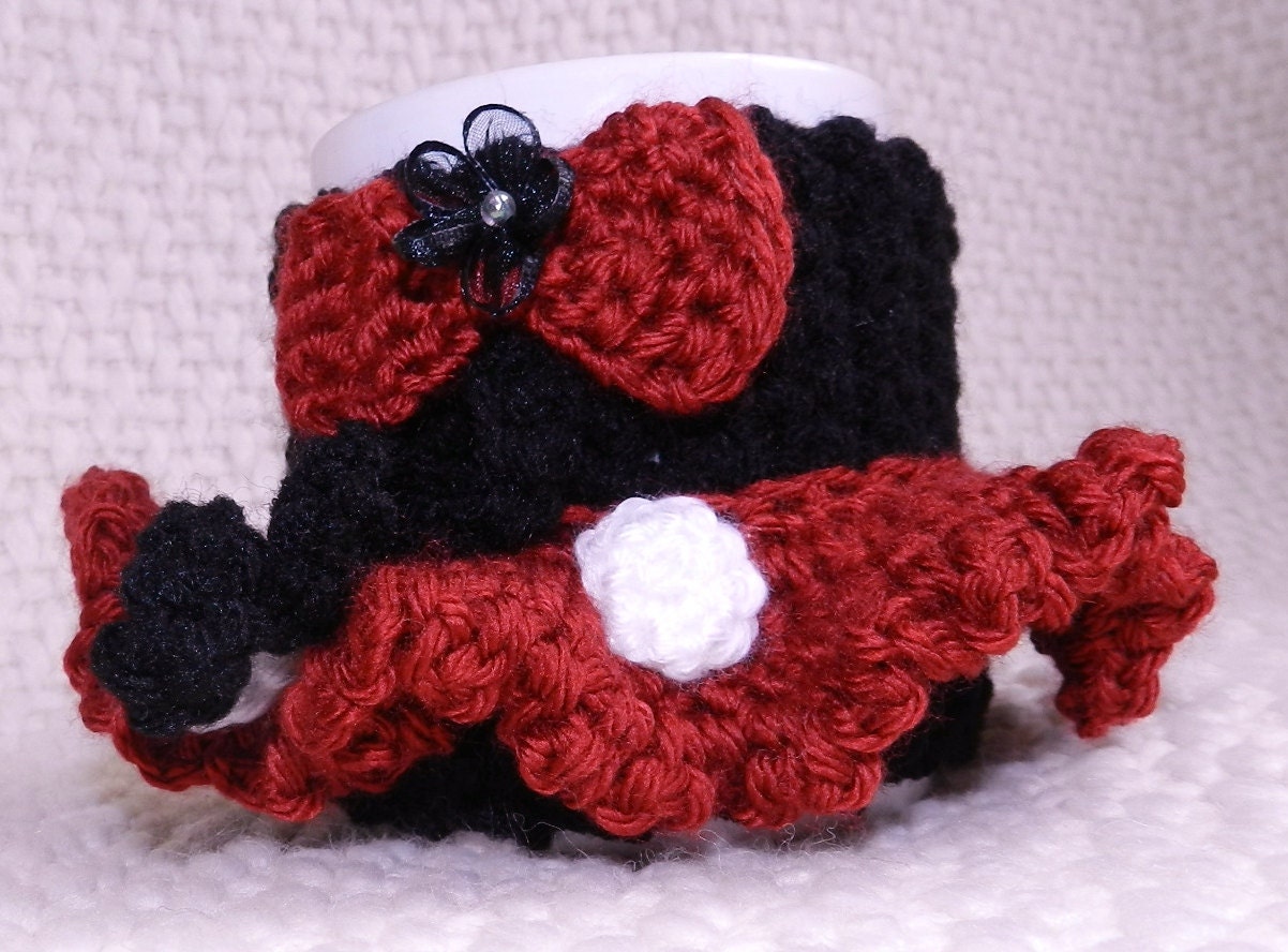 Disney inspired - Red Minnie Mouse 3 pieces Set - Bottle Cozy, Cup Cozy & Cell Phone Cozy - gift under 50.