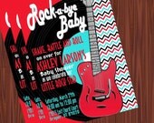 Rock and Roll Invitation- Rocker Baby Shower Invitation PDF/JPEG Il_170x135