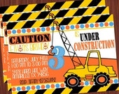 Construction Invitation- Printable Construction Birthday Invitation- PDF/JPEG Il_170x135