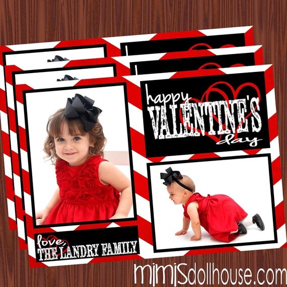 Valentines Cards- Photo Cards-Valentines Cards Printable JPEG Il_570xn