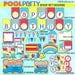 Pool Party Decorations- Printable Pool Party Birthday Party Decorations PDF/JPEG- as seen on Amy Atlas