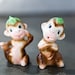 Vintage Salt and Pepper Shakers - Monkey Figurines