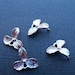 Orchid Charms, Silver Plated Over Solid Copper 11 x 10mm (4 pcs)