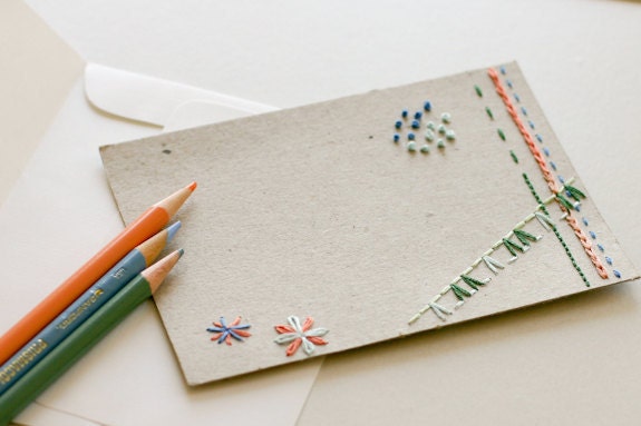 DIY Kit - Two Hand Embroidered Notes