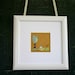 Bunny and Poppies Fabric Papercut with frame