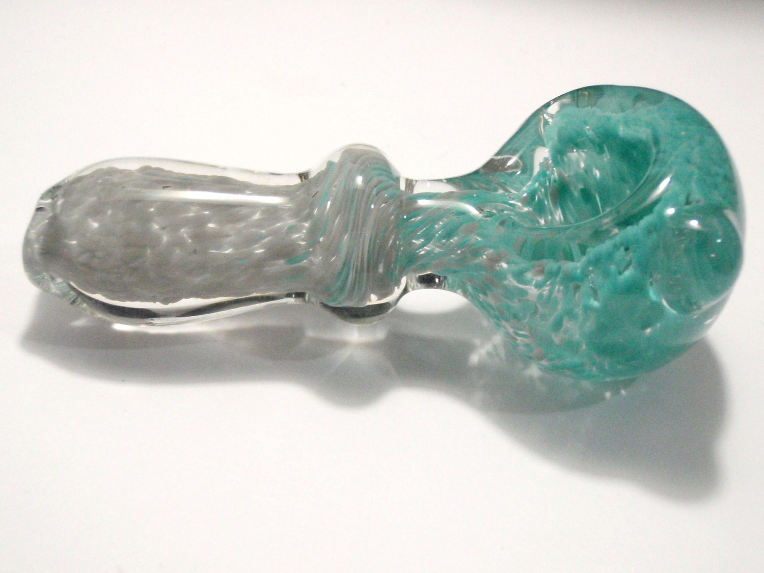 Hand Blown Glass Pipe lampwork Pipe - Inside Out - Thick Walled