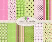 INSTANT DOWNLOAD - Sweet Cupcakes Digital Paper Pack