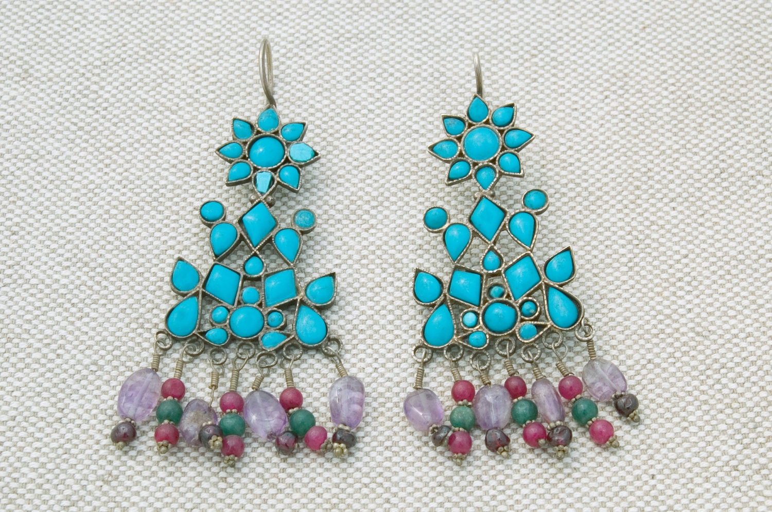 Vintage Afghanistan Chandelier Earrings (layaway available)