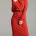 spring dress orange Dress long sleeves dress knitwear cotton dress Sexi party dress /formal dress red (FM004)