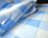 Pack N Play Sheet & Blanket Set: Handmade Fleece Bedding Set for Babies 'Blue Plaid' Print